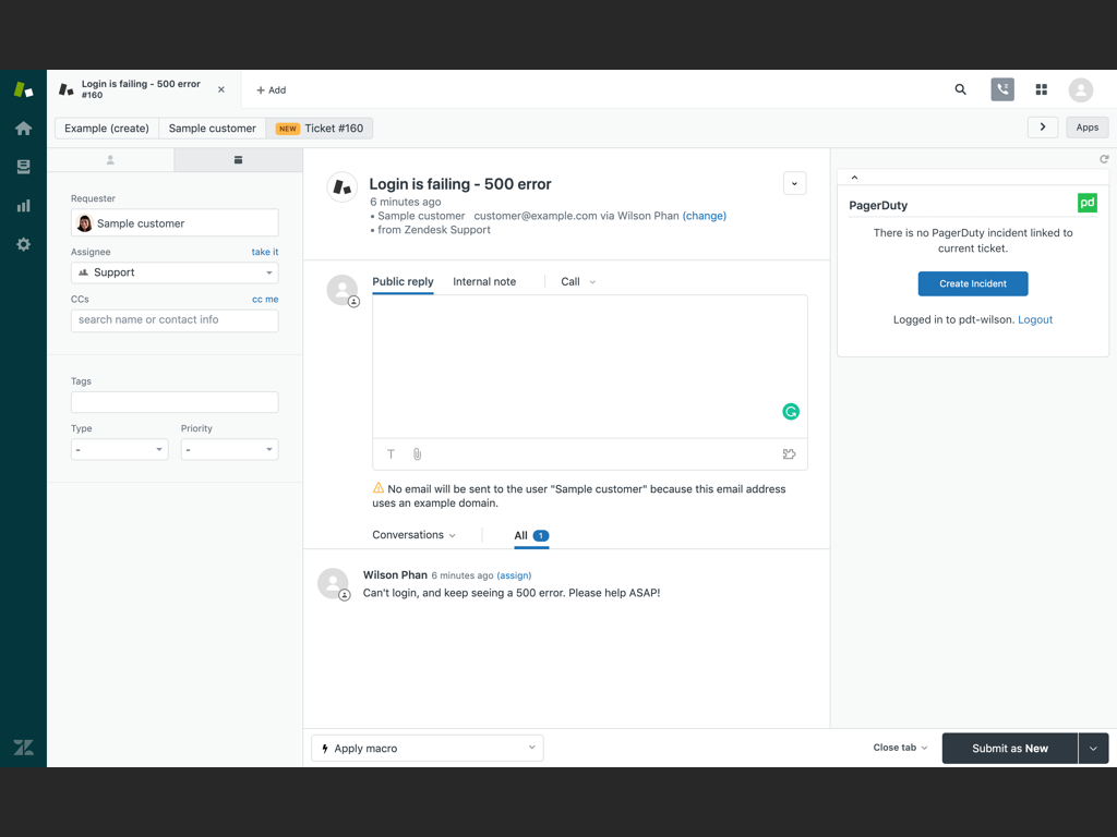 PagerDuty App Integration with Zendesk Support